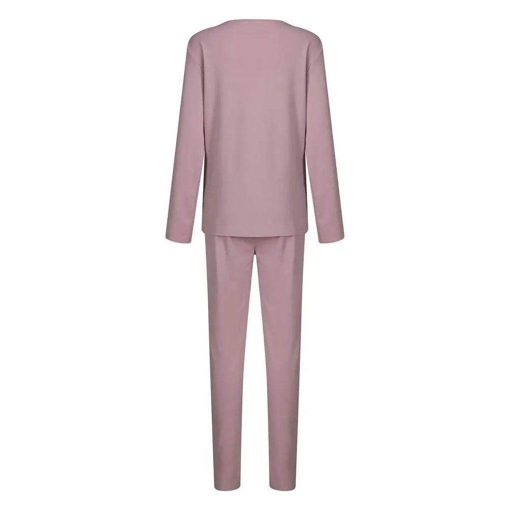 Casual Two-piece Set Women Autumn And Winter New High-neck Long-sleeved Trousers Suit - Pre2brand