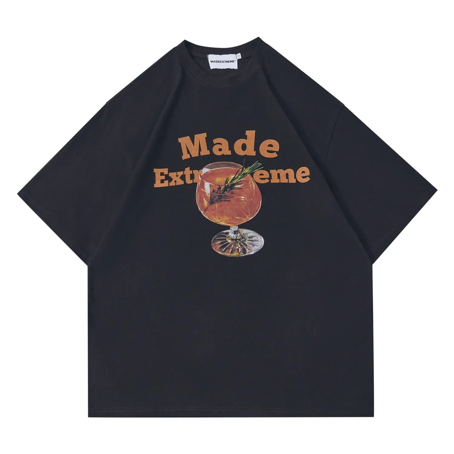 Dopamine Series Street Fun Cup Printing Casual Loose Short Sleeves T-shirt Men And Women - Pre2brand