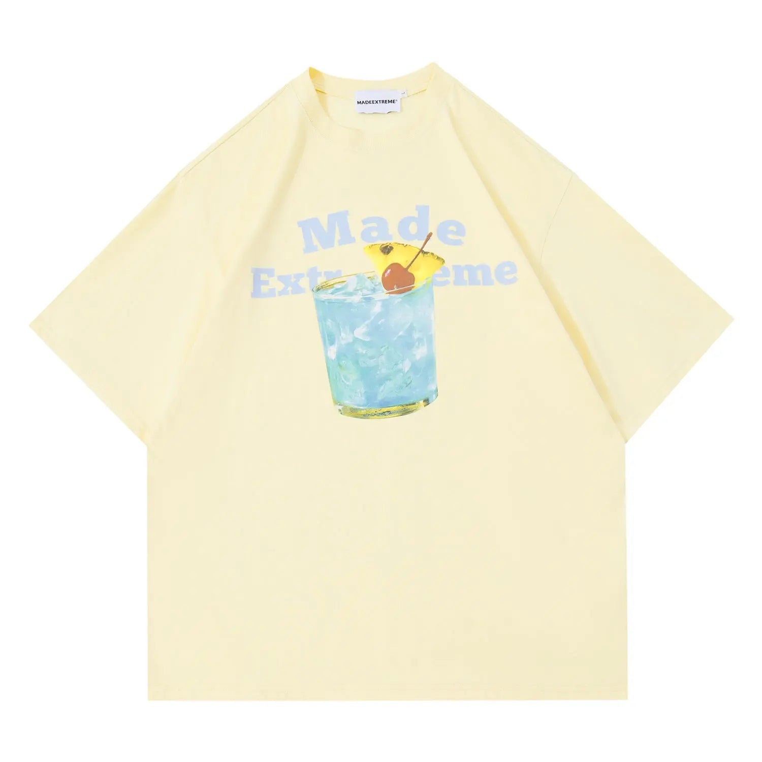 Dopamine Series Street Fun Cup Printing Casual Loose Short Sleeves T-shirt Men And Women - Pre2brand