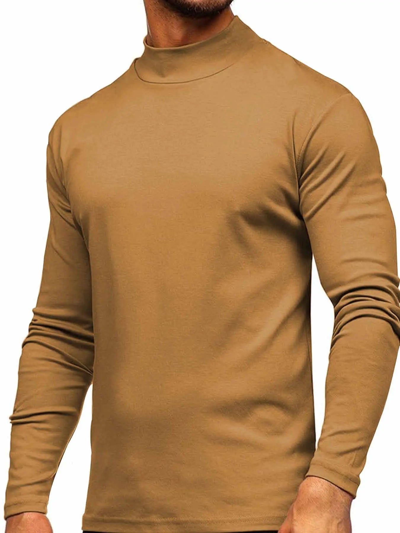 Dralon Men's Knitted Cashmere Sweater  Pre2brand Khaki-3XL