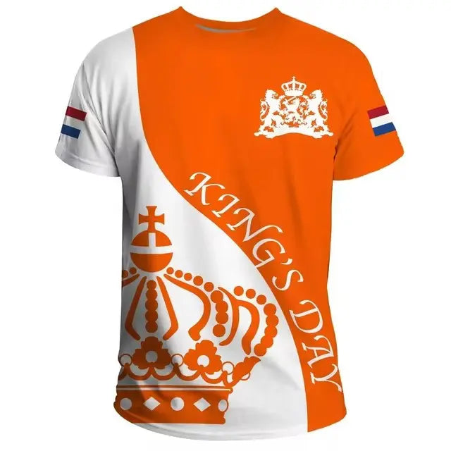 Dutch Men's T-shirt Fashion Round Neck Top  Pre2brand ETJQ2P83-5XL