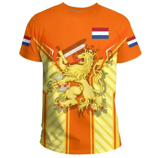 Dutch Men's T-shirt Fashion Round Neck Top  Pre2brand ETJQ2P86-5XL