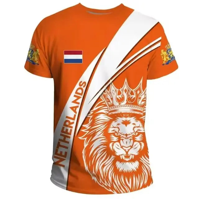 Dutch Men's T-shirt Fashion Round Neck Top  Pre2brand ETJQ2P87-5XL