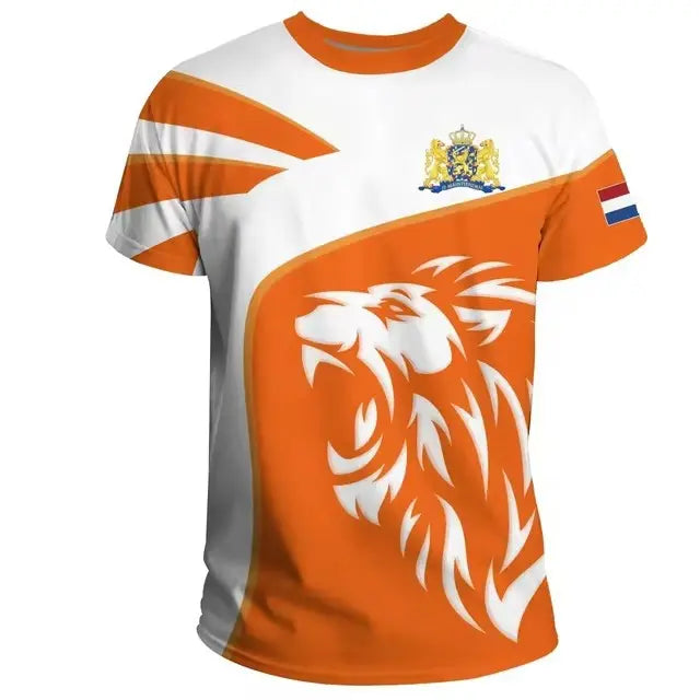 Dutch Men's T-shirt Fashion Round Neck Top  Pre2brand ETJQ2P89-5XL