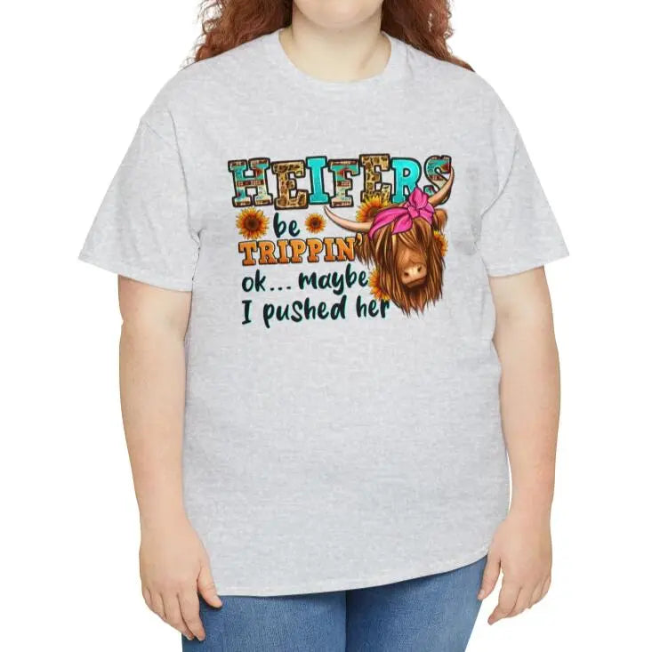 European And American Heifers Be Trippin' Classic Unisex Printed Casual Round Neck Short Sleeves T-shirt - Pre2brand