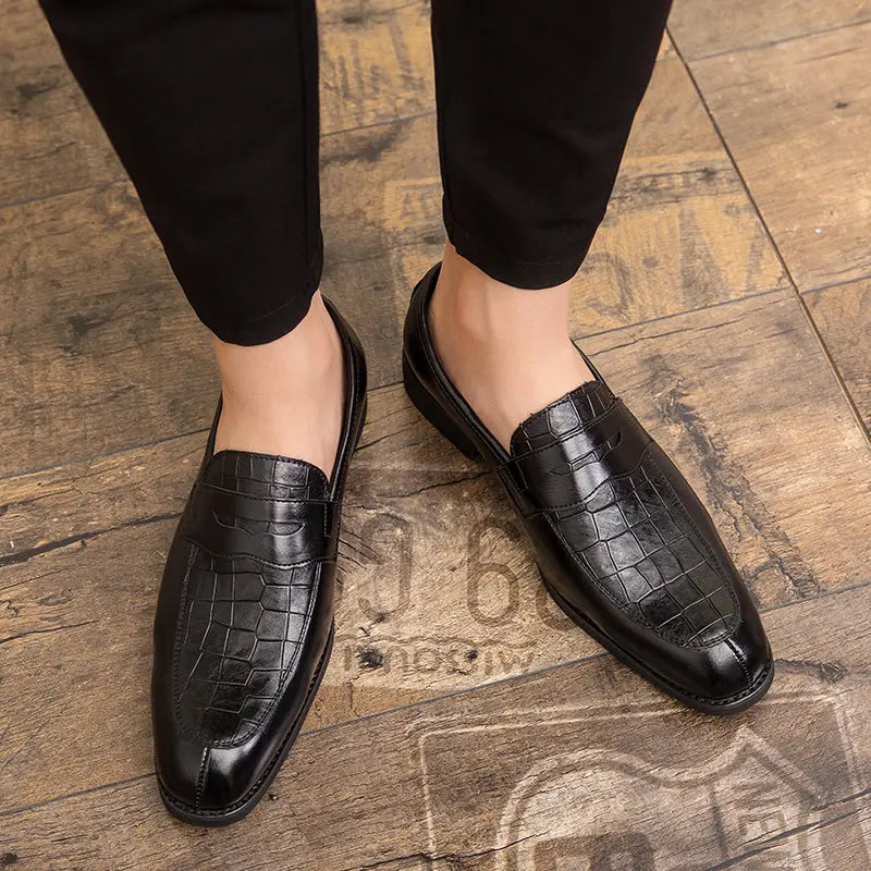 European Leather Shoes Business Dress Leather Shoes Pointed Large - Pre2brand