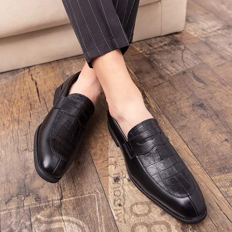 European Leather Shoes Business Dress Leather Shoes Pointed Large - Pre2brand