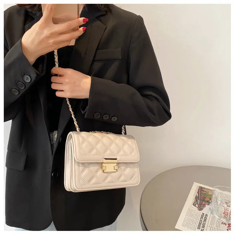 Fashion Ladies Rhombic Chain Shoulder Bag - Pre2brand