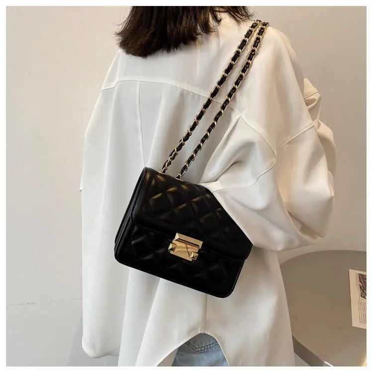 Fashion Ladies Rhombic Chain Shoulder Bag - Pre2brand