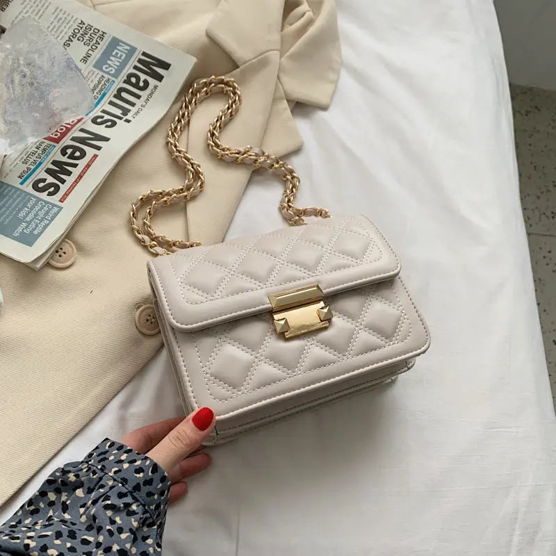 Fashion Ladies Rhombic Chain Shoulder Bag - Pre2brand