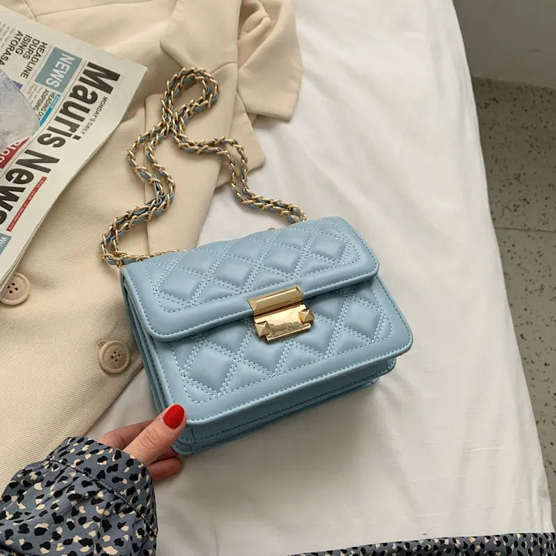 Fashion Ladies Rhombic Chain Shoulder Bag - Pre2brand