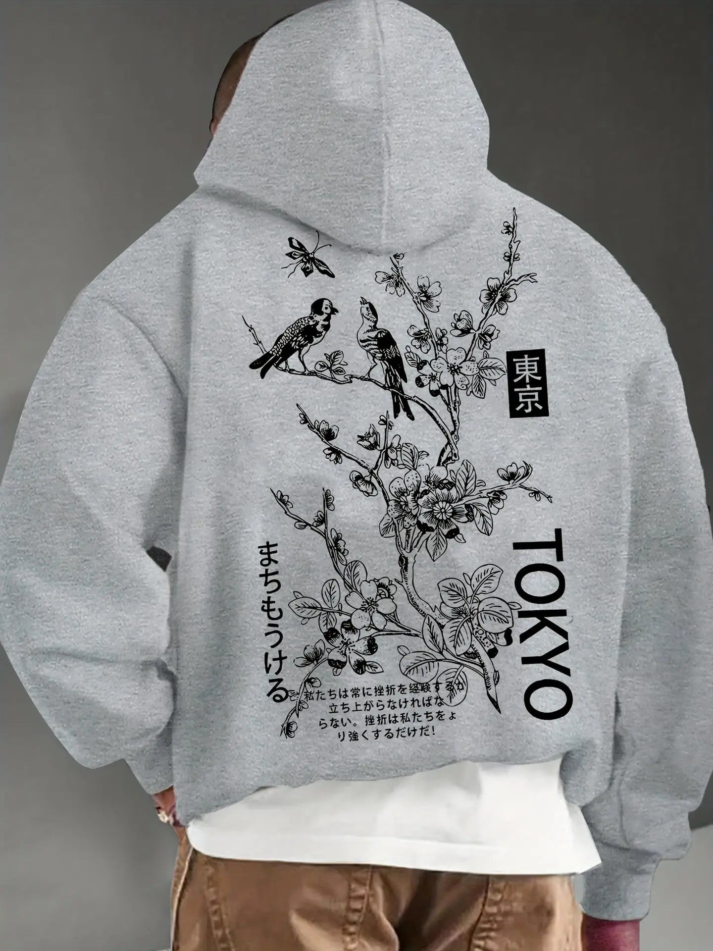 Fashion Personality Men's Casual French Hoodie  Pre2brand Gray-XXXL