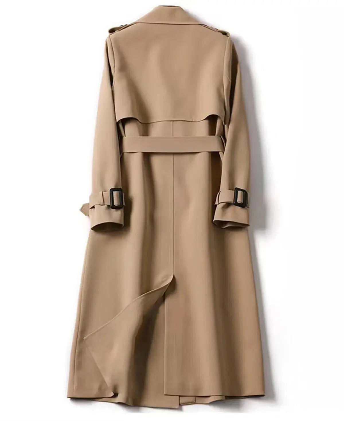 Fashion Women Belt Trench Coat British Style Autumn Winter Lapel Jacket Casual Elegant Medium Length Coats Female Slim Windbreak  Pre2brand