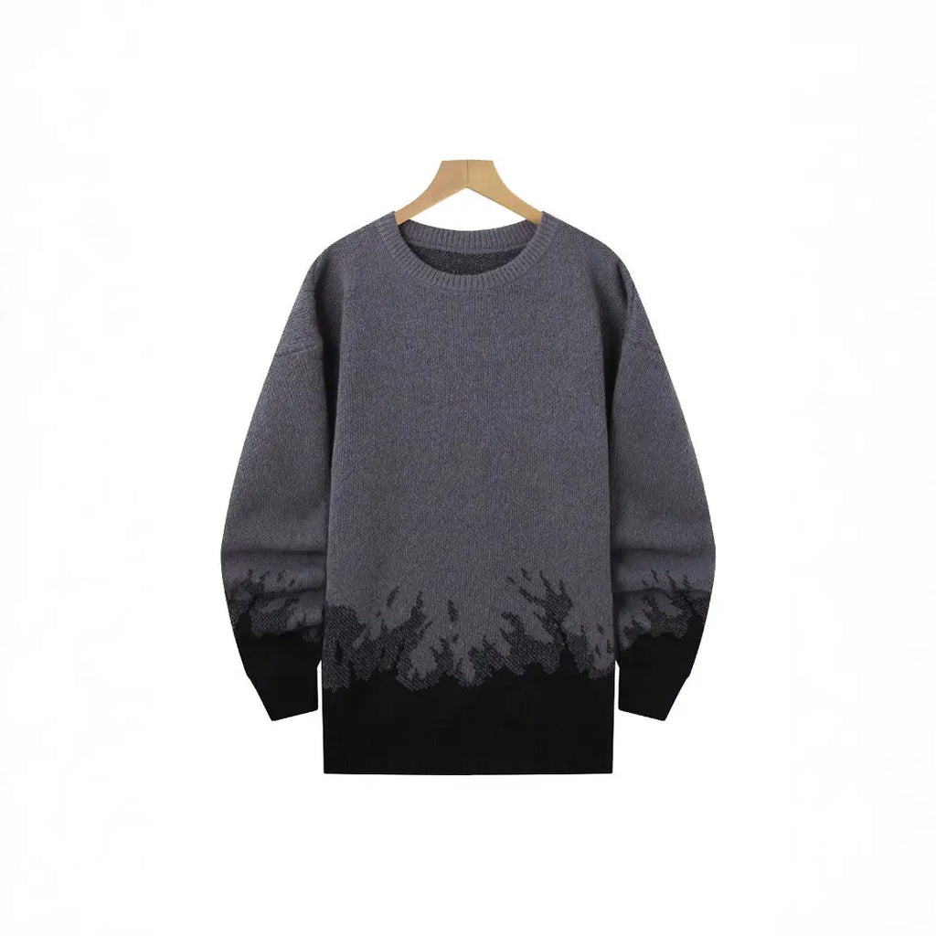 Flame Knitted Sweater Men's Leisure Warm  Pre2brand