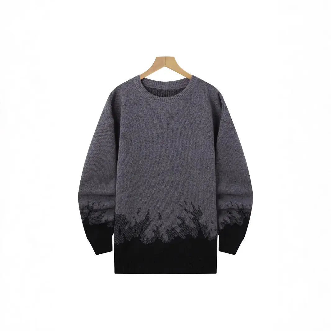 Flame Knitted Sweater Men's Leisure Warm  Pre2brand