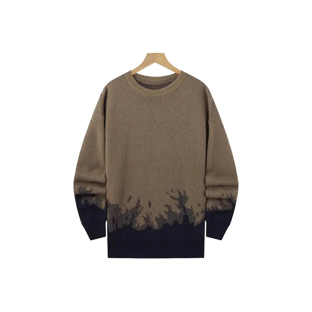 Flame Knitted Sweater Men's Leisure Warm  Pre2brand