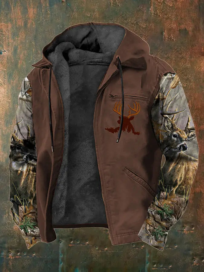 Fleece-lined Thick Winter Clothes Winter Men's Thick Velvet Cotton-padded Jacket With Pockets  Pre2brand
