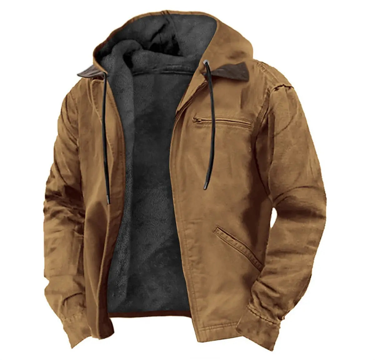 Fleece-lined Thick Winter Clothes Winter Men's Thick Velvet Cotton-padded Jacket With Pockets  Pre2brand