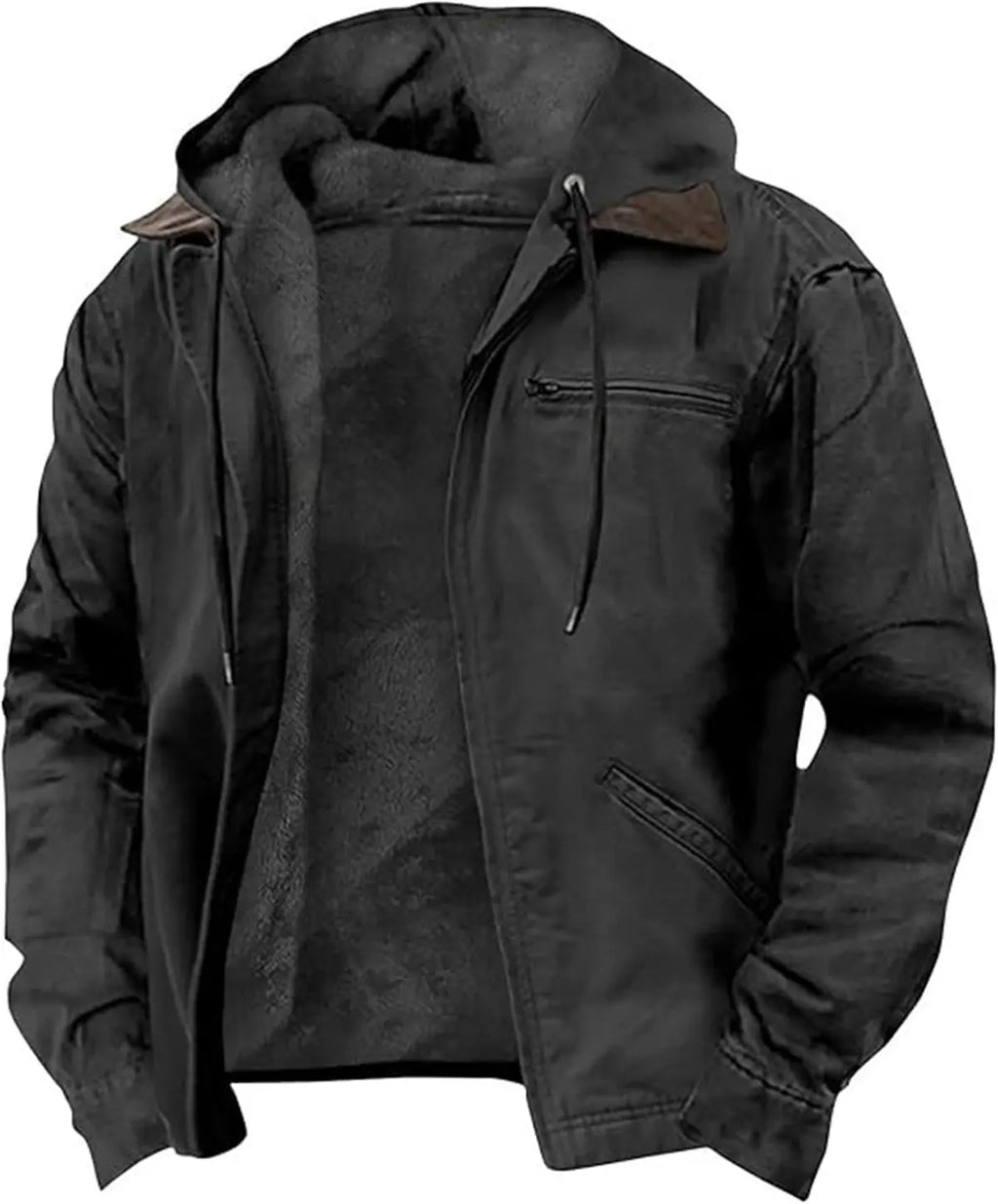 Fleece-lined Thick Winter Clothes Winter Men's Thick Velvet Cotton-padded Jacket With Pockets  Pre2brand