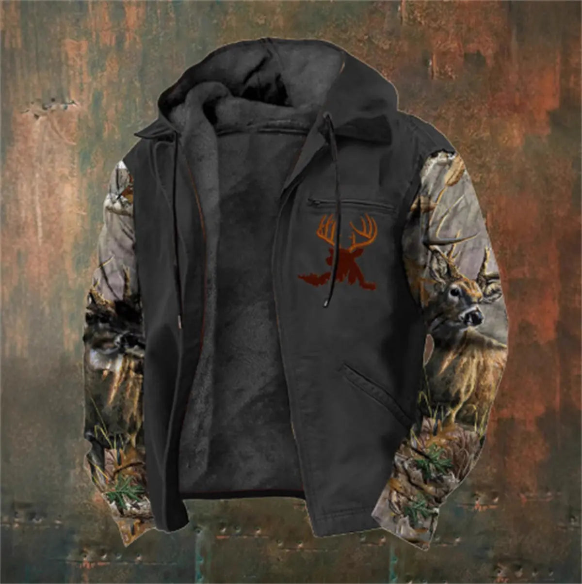 Fleece-lined Thick Winter Clothes Winter Men's Thick Velvet Cotton-padded Jacket With Pockets  Pre2brand