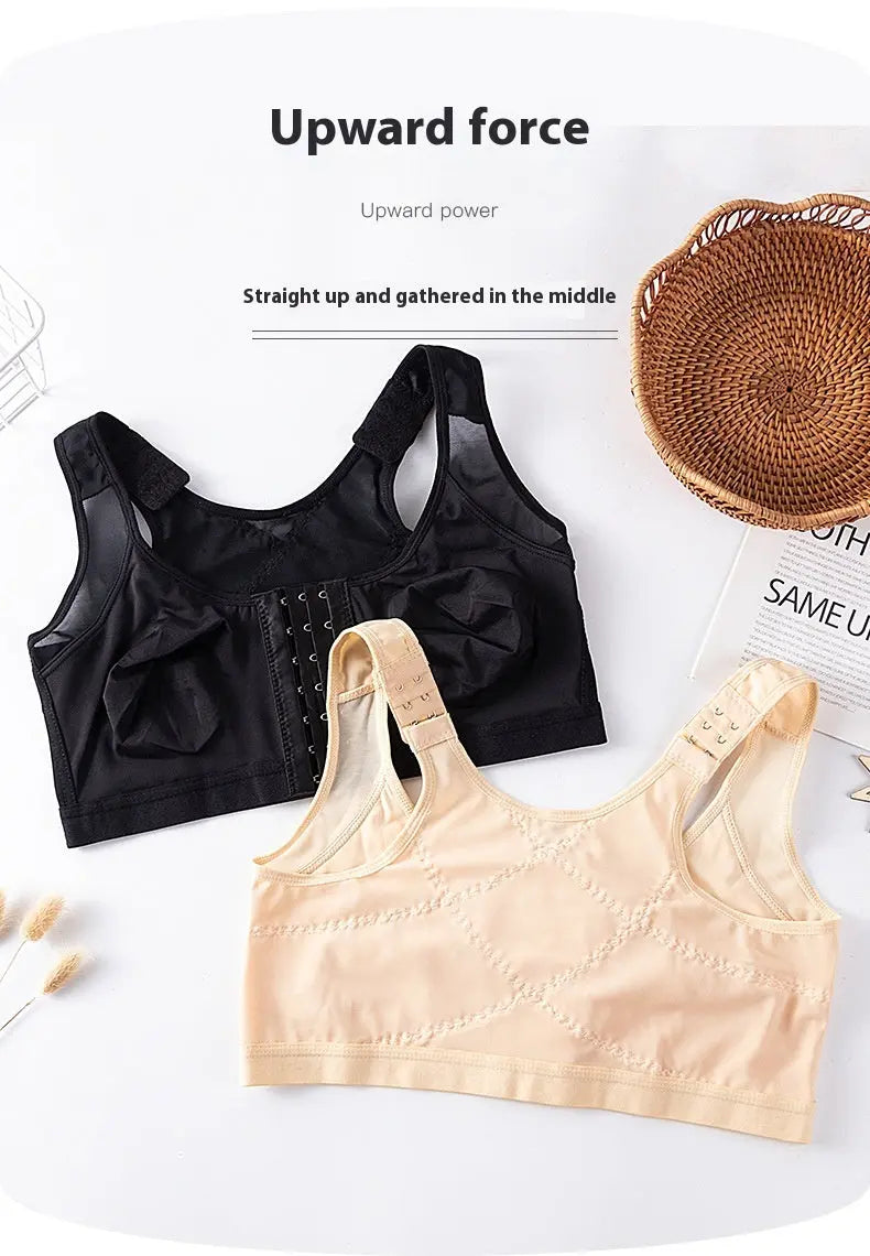 Foreign Trade Front Buckle Closed Sports Bra Plus Size - Pre2brand