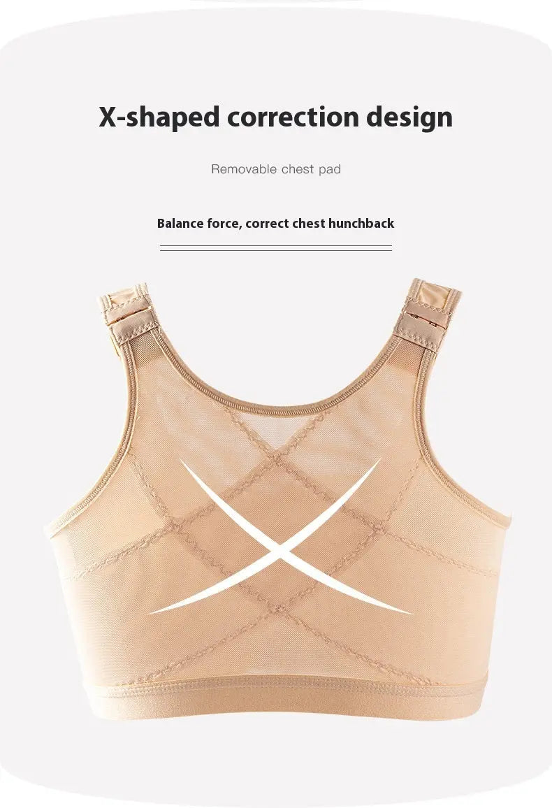 Foreign Trade Front Buckle Closed Sports Bra Plus Size - Pre2brand