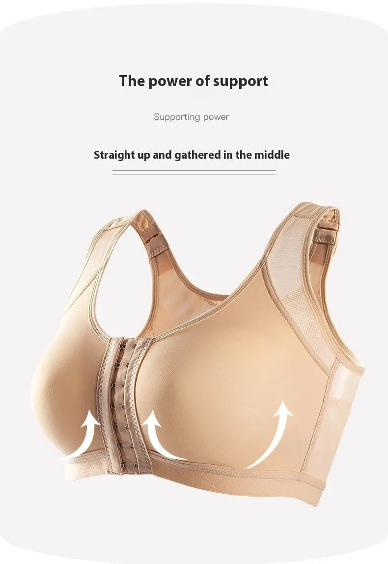 Foreign Trade Front Buckle Closed Sports Bra Plus Size - Pre2brand