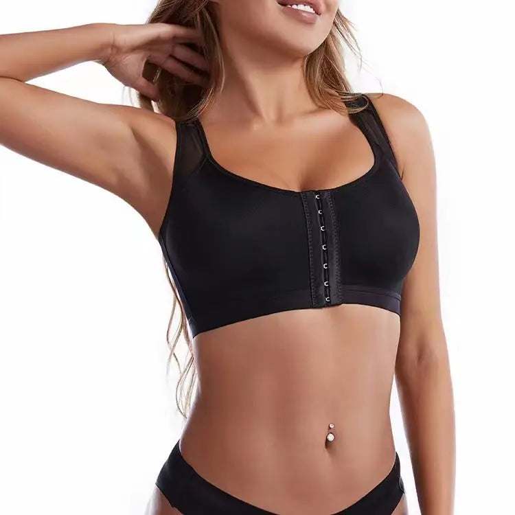 Foreign Trade Front Buckle Closed Sports Bra Plus Size - Pre2brand