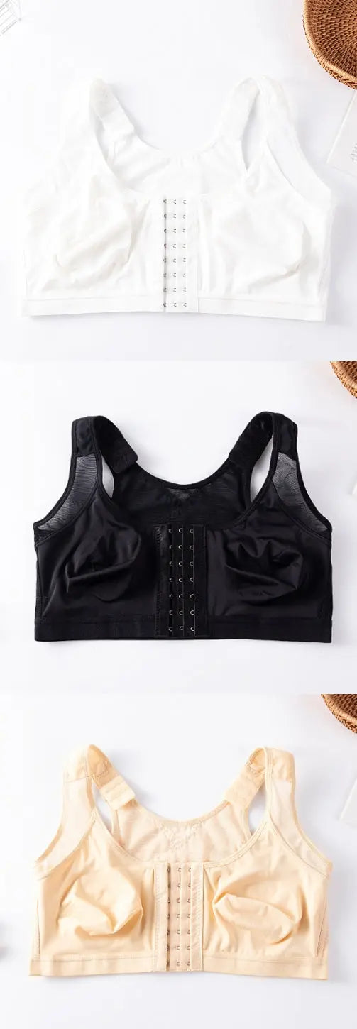 Foreign Trade Front Buckle Closed Sports Bra Plus Size - Pre2brand