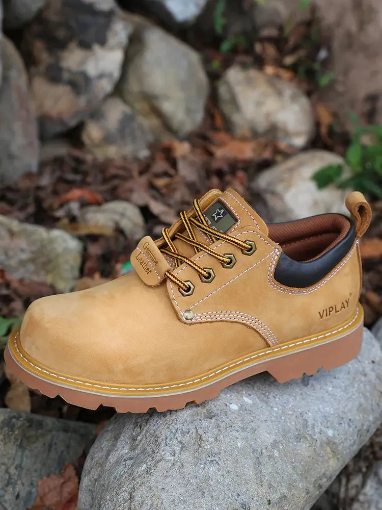 Genuine Leather Shoes Men Comfortable Casual Shoes Breathable Non-Slip Lace Up Men Footwear - Pre2brand