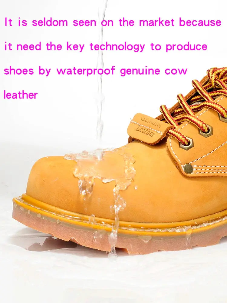 Genuine Leather Shoes Men Comfortable Casual Shoes Breathable Non-Slip Lace Up Men Footwear - Pre2brand