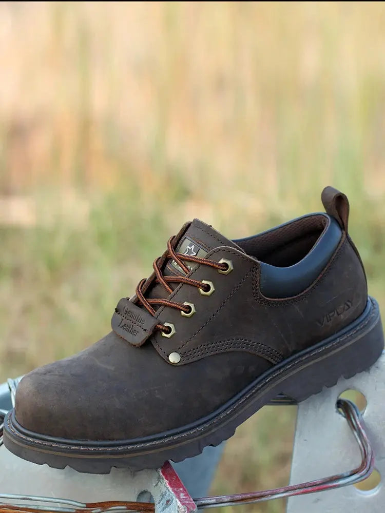 Genuine Leather Shoes Men Comfortable Casual Shoes Breathable Non-Slip Lace Up Men Footwear - Pre2brand