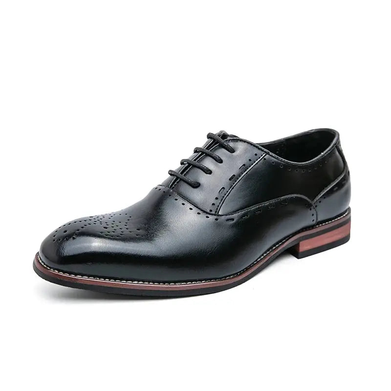 High Quality Business Formal Leather Shoes Mens Casual Dress Shoes Classic Italian Formal Oxford Elegant Shoes Men Office Shoes - Pre2brand