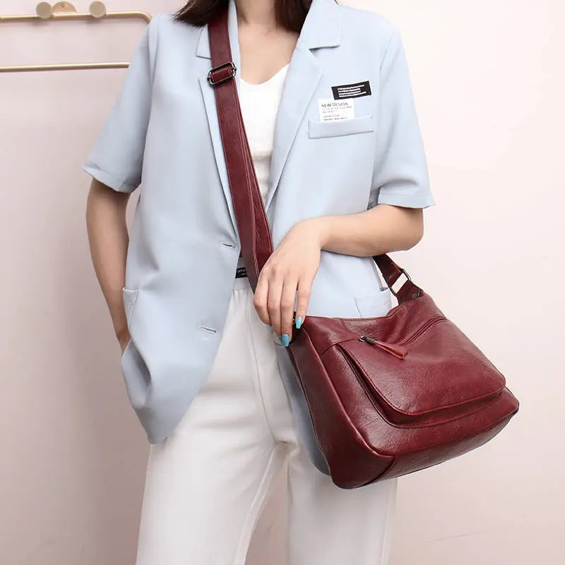 High Quality Soft Faced Large Capacity Women's One Shoulder Messenger Bag - Pre2brand