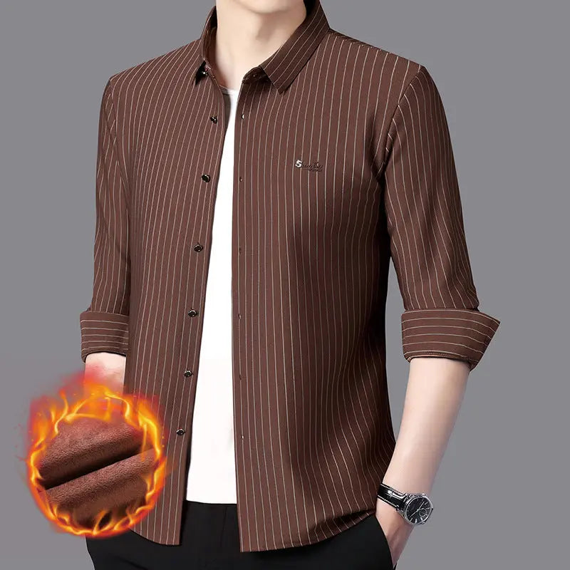 High-grade Striped Long-sleeved Shirt Men's Spring And Autumn Business Casual  Pre2brand