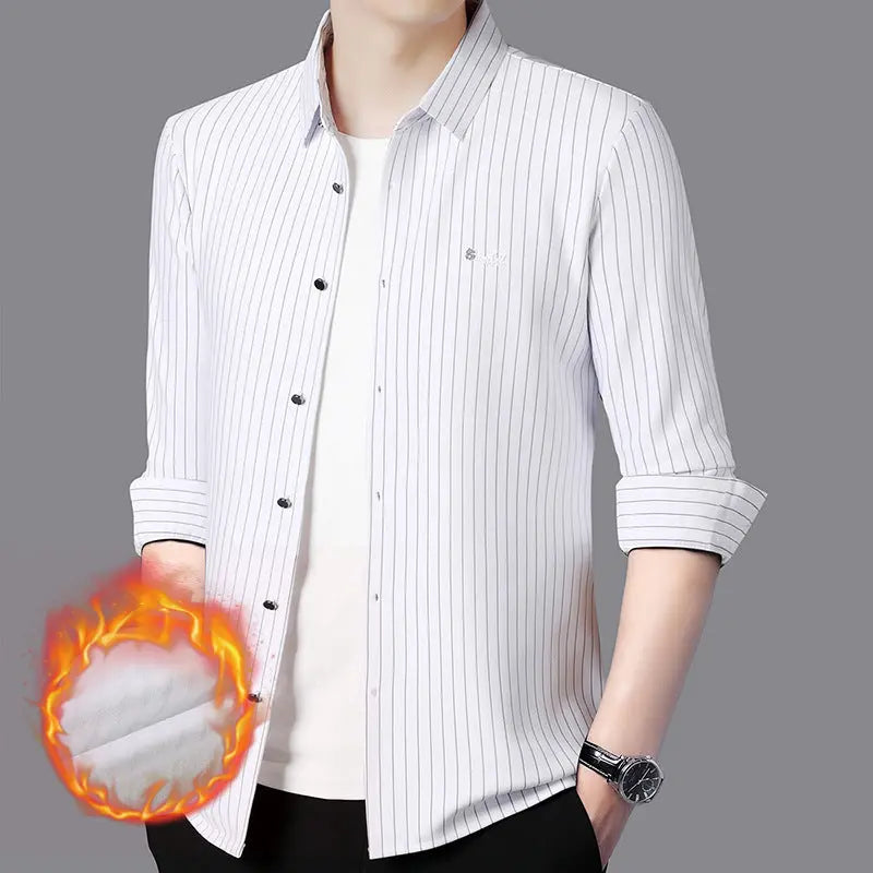 High-grade Striped Long-sleeved Shirt Men's Spring And Autumn Business Casual  Pre2brand