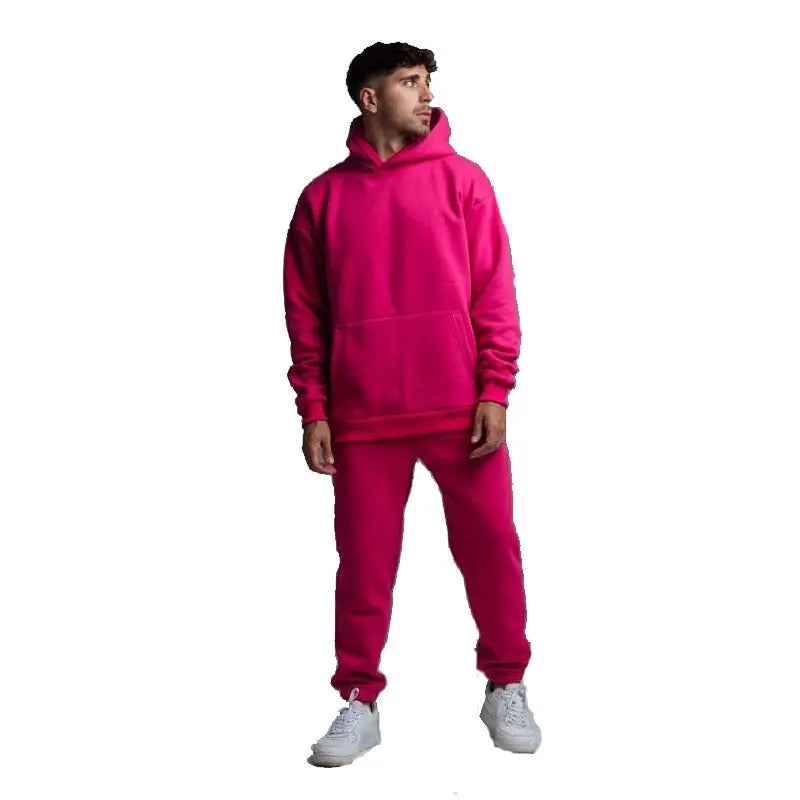 Hoodie Suit Sweater Two-piece Set  Pre2brand Red-XXXL