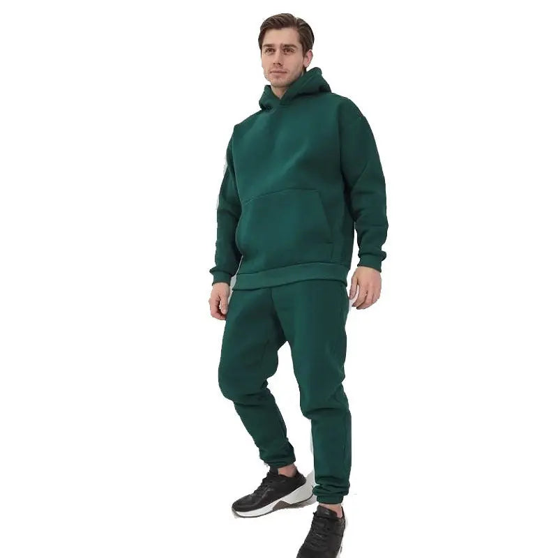 Hoodie Suit Sweater Two-piece Set  Pre2brand Dark-Green-XXXL