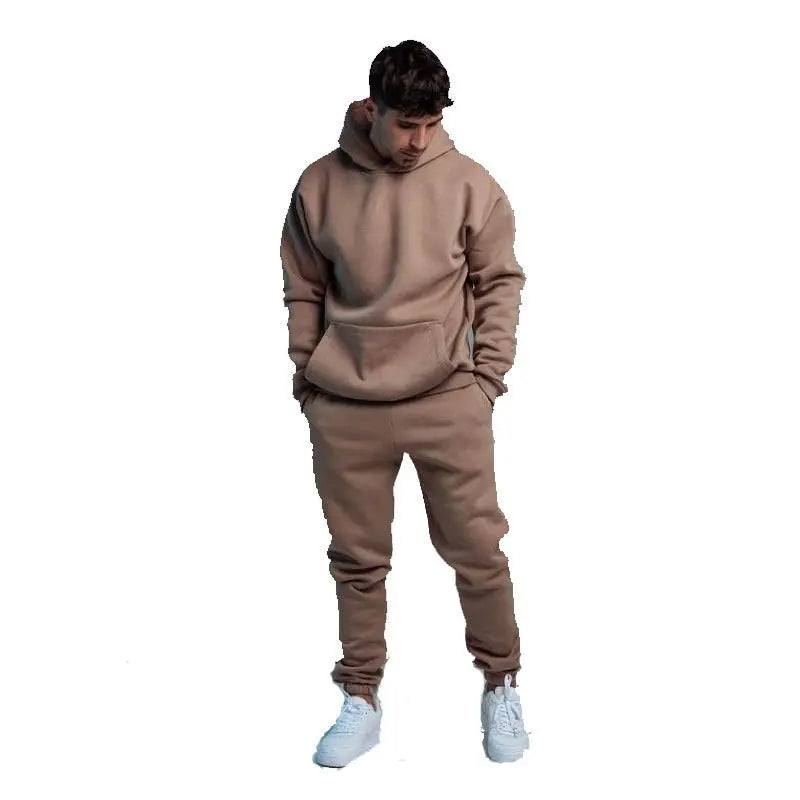 Hoodie Suit Sweater Two-piece Set  Pre2brand Camel-XXXL