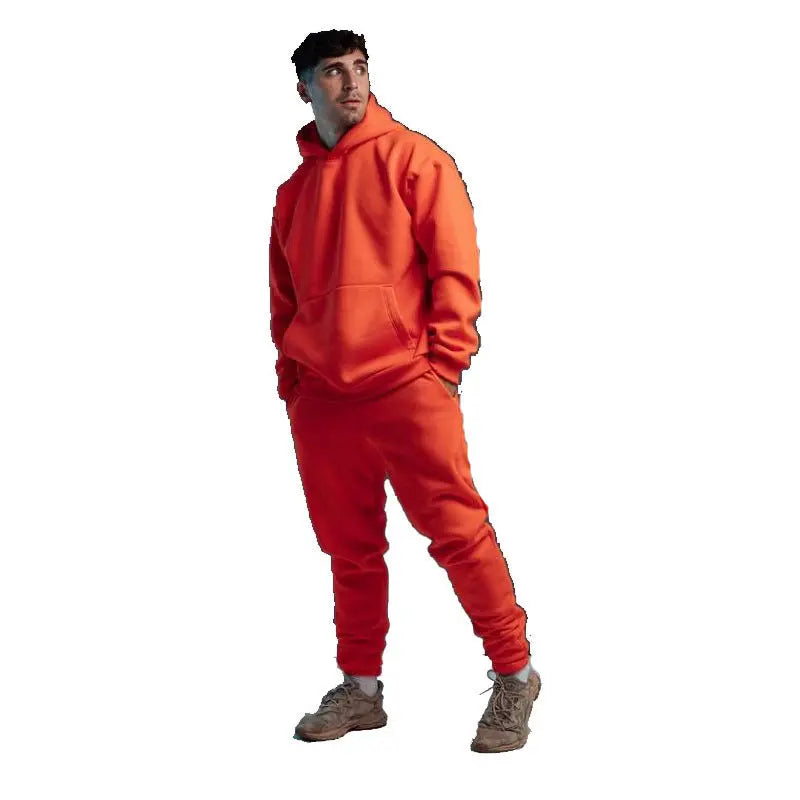 Hoodie Suit Sweater Two-piece Set  Pre2brand Orange-Red-XXXL