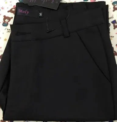 Korean Elegant Slim Pencil Trousers Women's Formal Pants Spring Office Legging Pantalones Plus Size 4xl Ankle-length Spodnie  Pre2brand XXXL-65-75kg-black