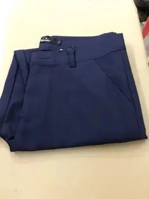 Korean Elegant Slim Pencil Trousers Women's Formal Pants Spring Office Legging Pantalones Plus Size 4xl Ankle-length Spodnie  Pre2brand XXXL-65-75kg-navy