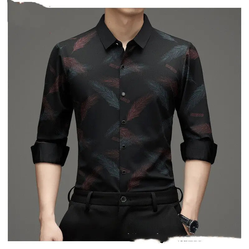 Long Sleeve Shirt Men's Trendy Non-ironing  Pre2brand
