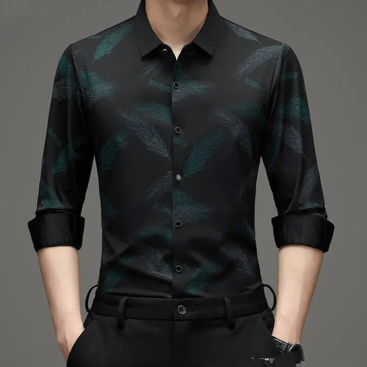 Long Sleeve Shirt Men's Trendy Non-ironing  Pre2brand
