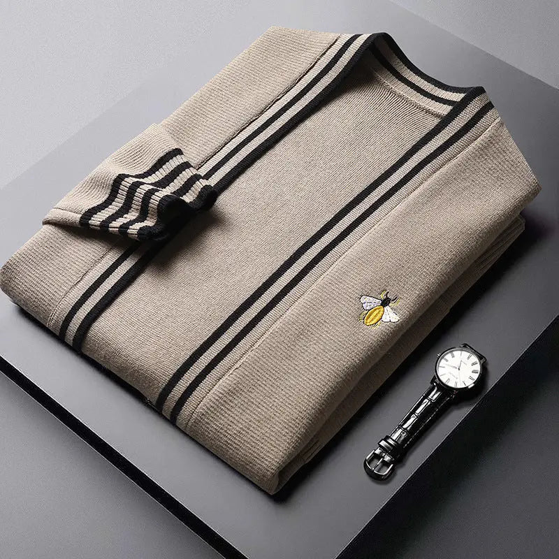 Long Sleeve Sweater Men's Knitwear Korean Style  Pre2brand Khaki-3XL