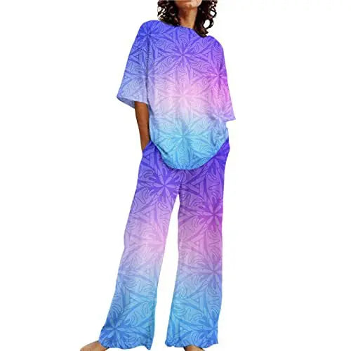 Loose-fitting Solid Color Long Sleeves Trousers Suit  Pre2brand G75Z157-XXXL