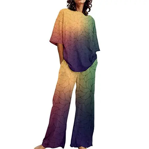 Loose-fitting Solid Color Long Sleeves Trousers Suit  Pre2brand G75Z163-XXXL
