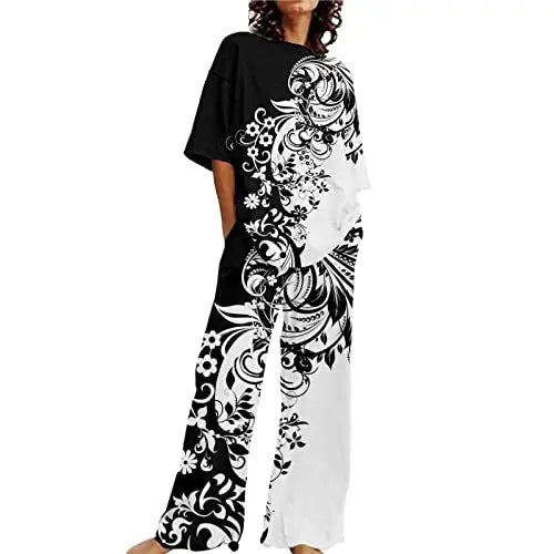Loose-fitting Solid Color Long Sleeves Trousers Suit  Pre2brand G75Z164-XXXL