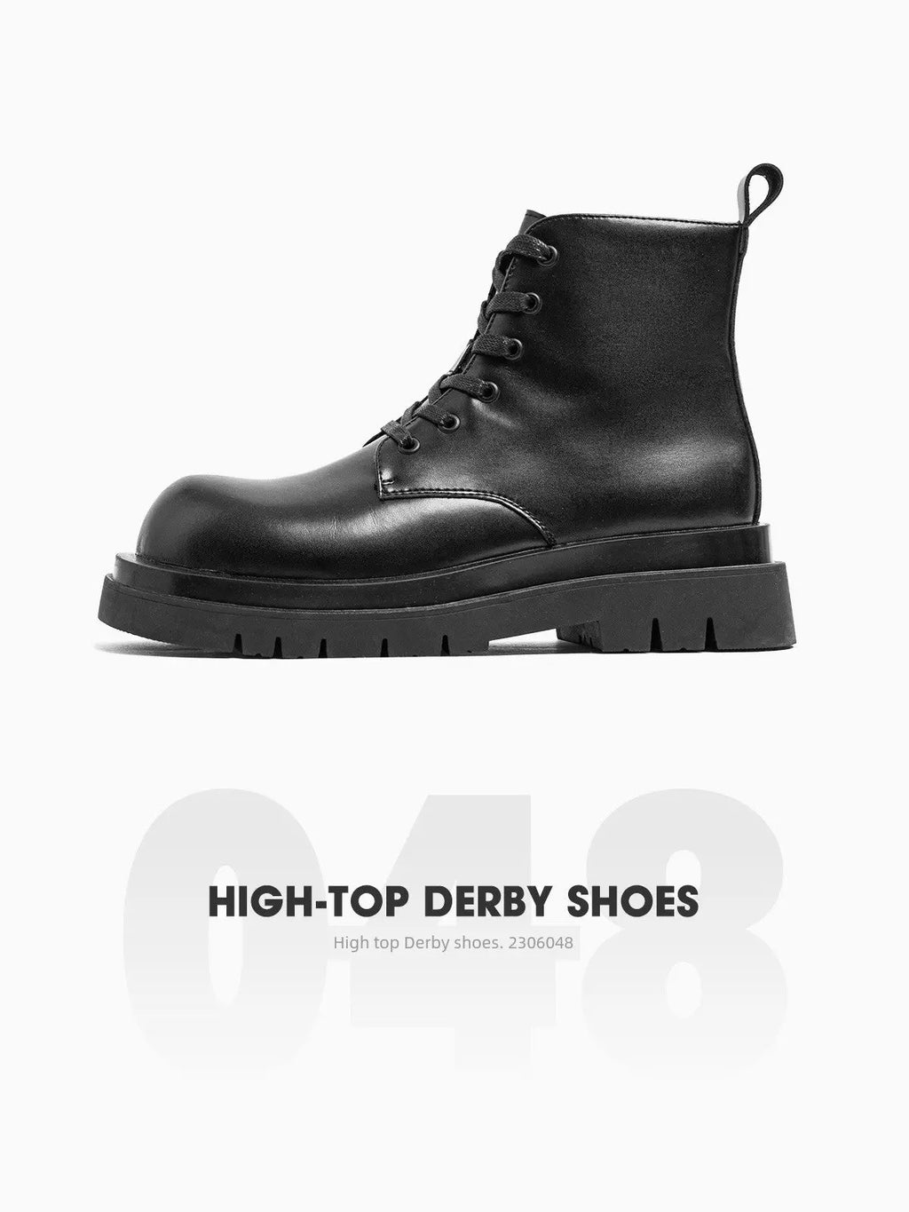 MRA Platform Martin Boots Men's Shoes British Style Big round Toe Leather Shoes Ankle Boots High Top Derby Shoes Parka Leather Boots - Pre2brand