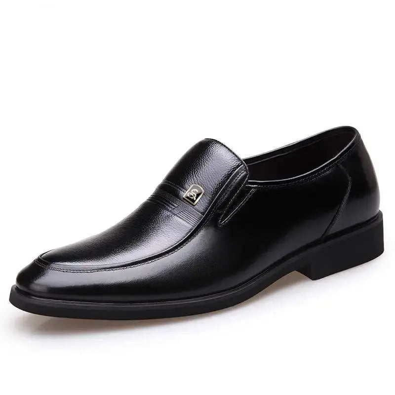 Men Dress Shoes Spring New All-match Leather Mens Formal Shoes Breathable Business Mens Flat Shoes - Pre2brand